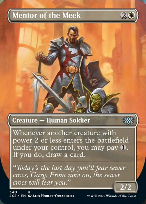 Mentor of the Meek (Borderless Alternate Art) [Double Masters 2022] - MTG Single