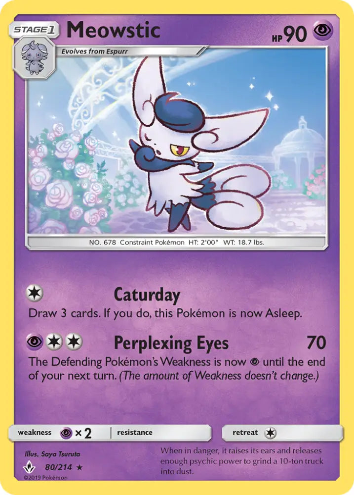 Meowstic (80/214) [Sun & Moon: Unbroken Bonds] - Pokemon Single