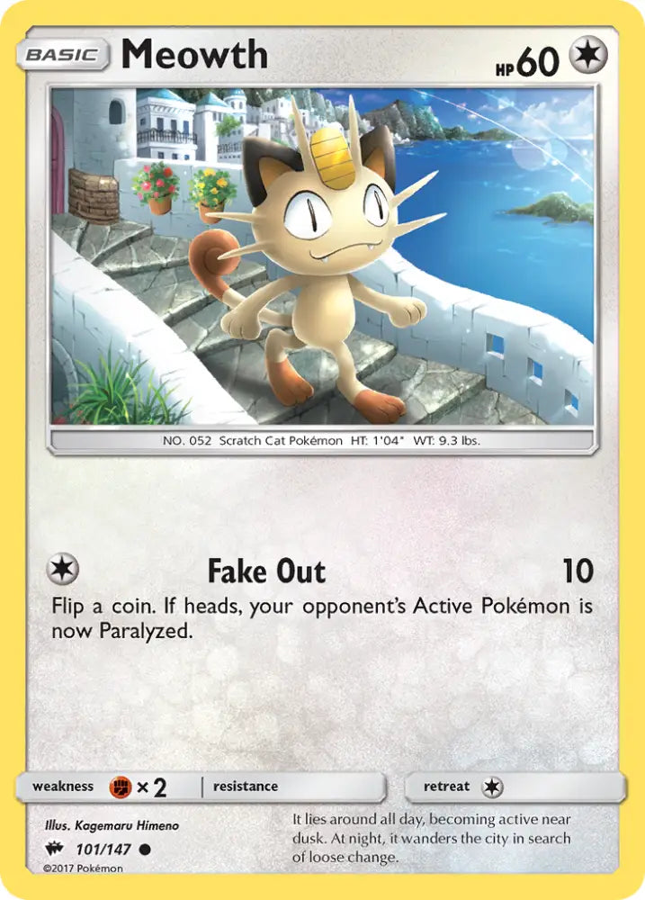 Meowth (101/147) [Sun & Moon: Burning Shadows] - Pokemon Single