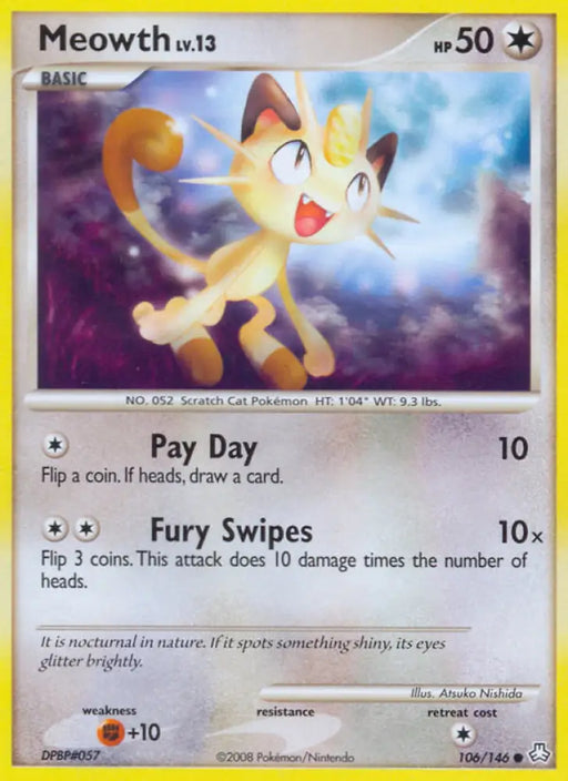 Meowth (106/146) [Diamond & Pearl: Legends Awakened] - Pokemon Single