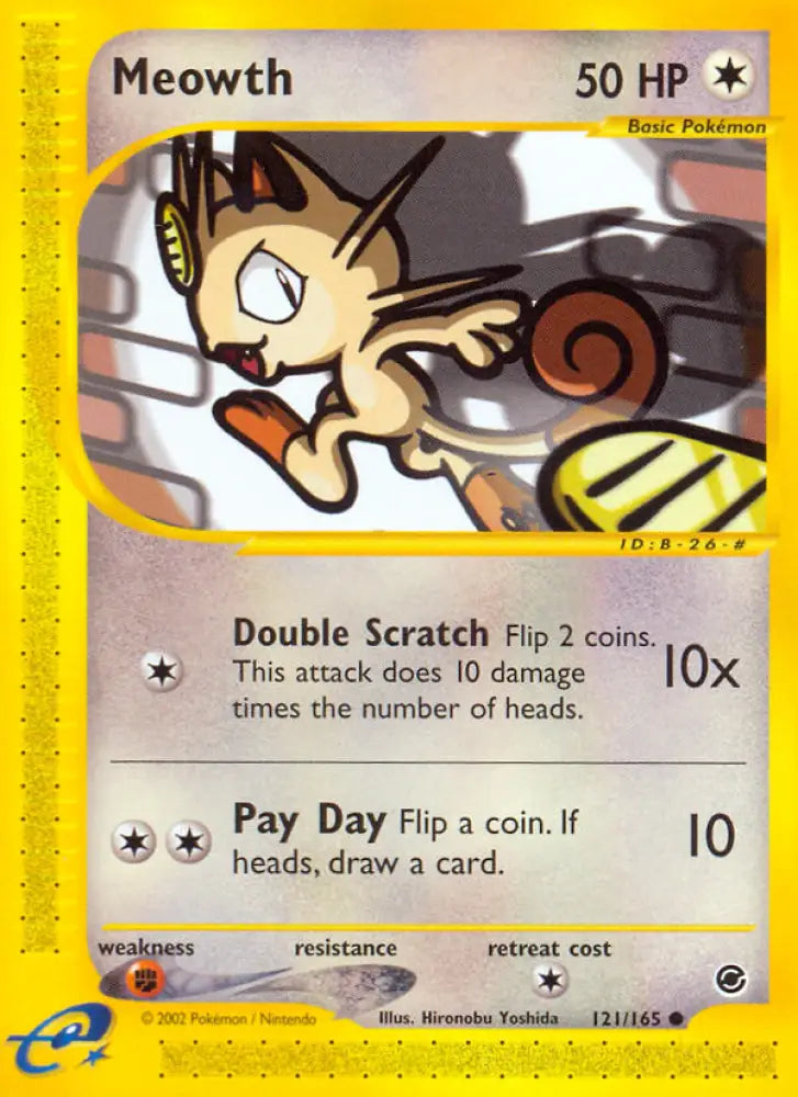 Meowth (121/165) [Expedition: Base Set] - Pokemon Single