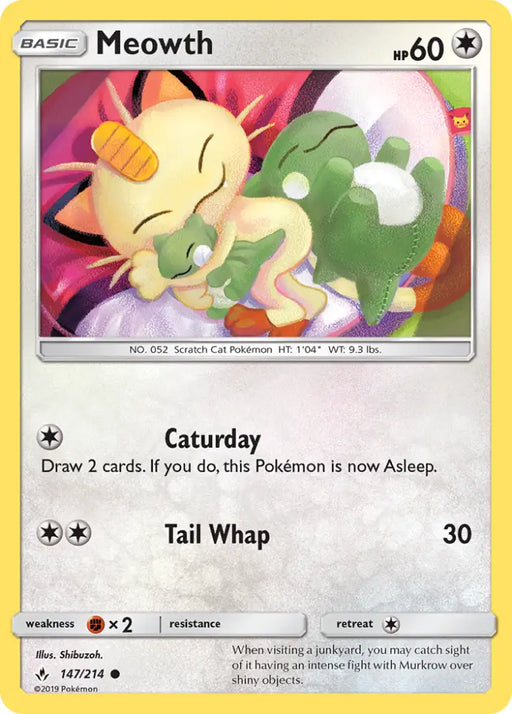 Meowth (147/214) [Sun & Moon: Unbroken Bonds] - Pokemon Single