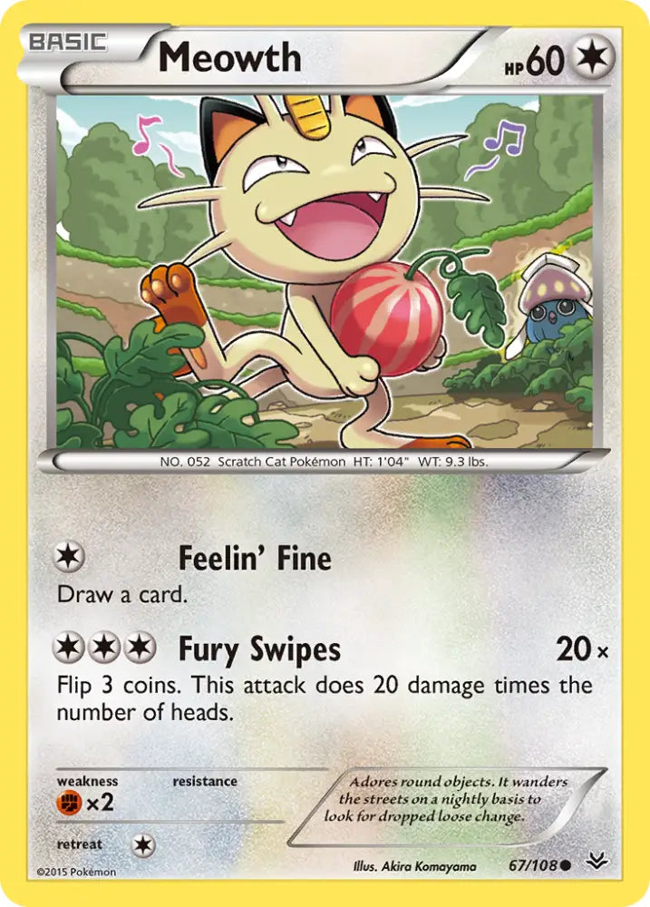 Meowth (67/108) [XY: Roaring Skies] - Pokemon Single