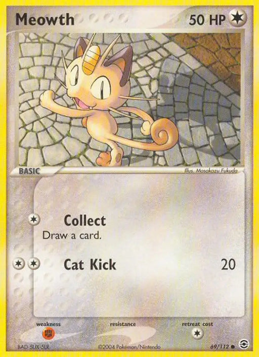 Meowth (69/112) [EX: FireRed & LeafGreen] - Pokemon Single