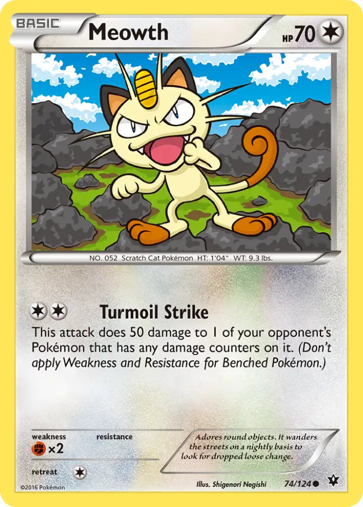 Meowth (74/124) [XY: Fates Collide] - Pokemon Single