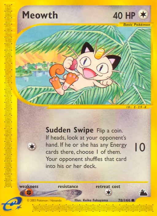 Meowth (78/144) [Skyridge] - Pokemon Single