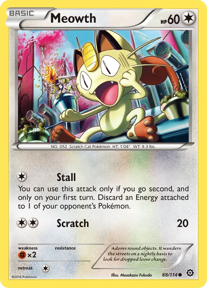 Meowth (88/114) [XY: Steam Siege] - Pokemon Single