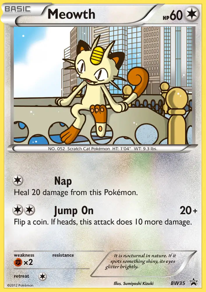 Meowth (BW35) [Black & White: Black Star Promos] - Pokemon Single