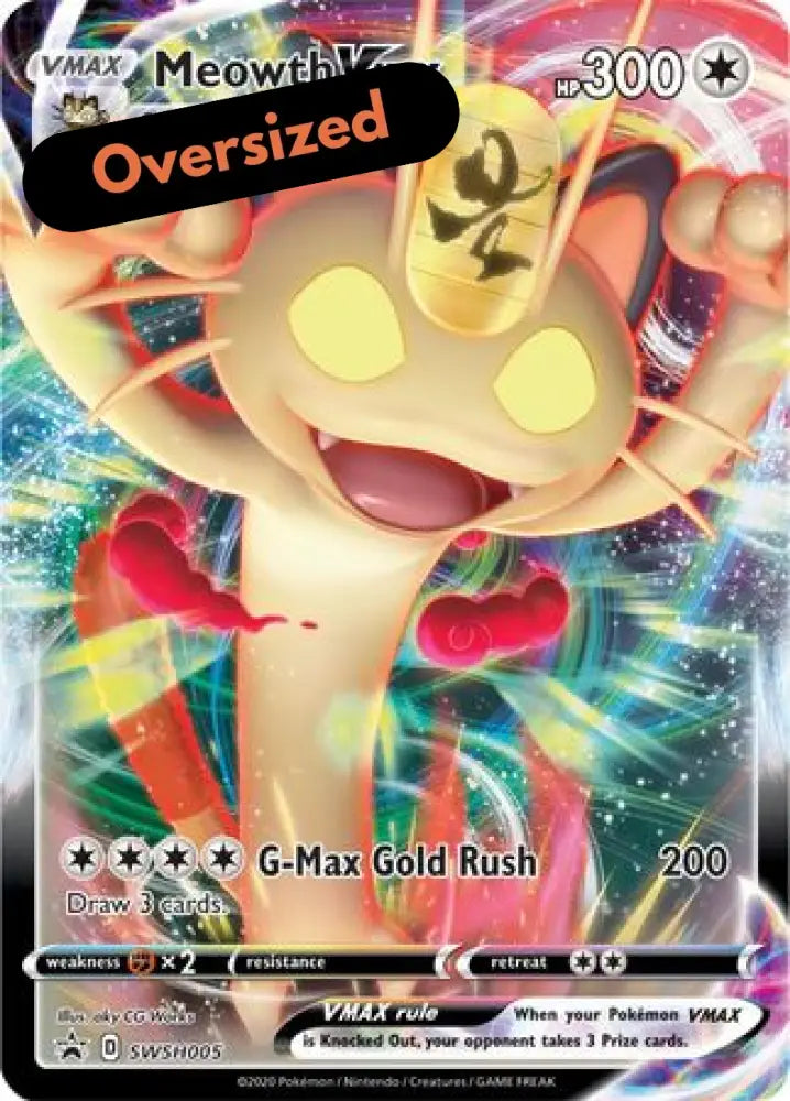 Meowth VMAX (SWSH005) (Jumbo Card) [Sword & Shield: Black Star Promos] - Pokemon Single
