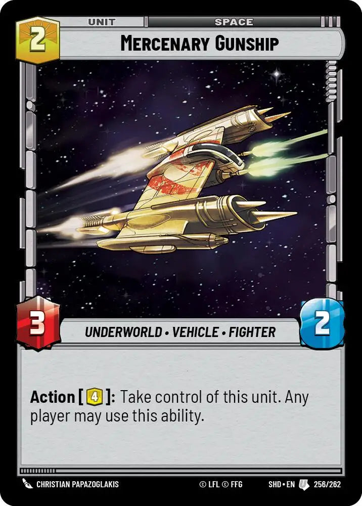 Mercenary Gunship (256/262) [Shadows of the Galaxy] - Star Wars: Unlimited Single