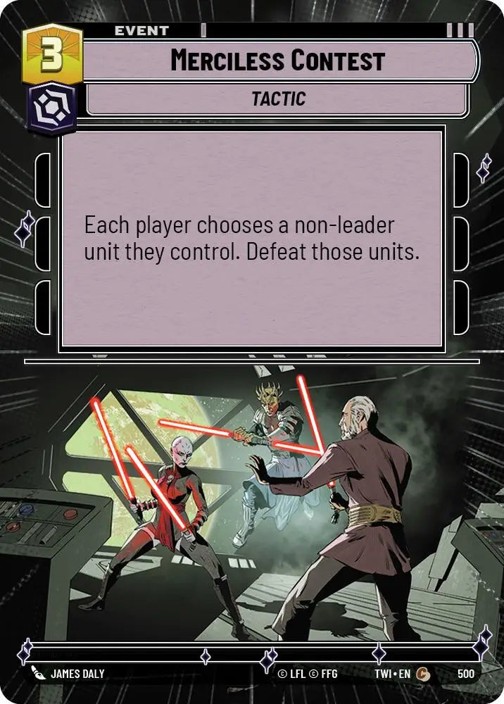 Merciless Contest (Hyperspace) (500) [Twilight of the Republic] - Star Wars: Unlimited Single