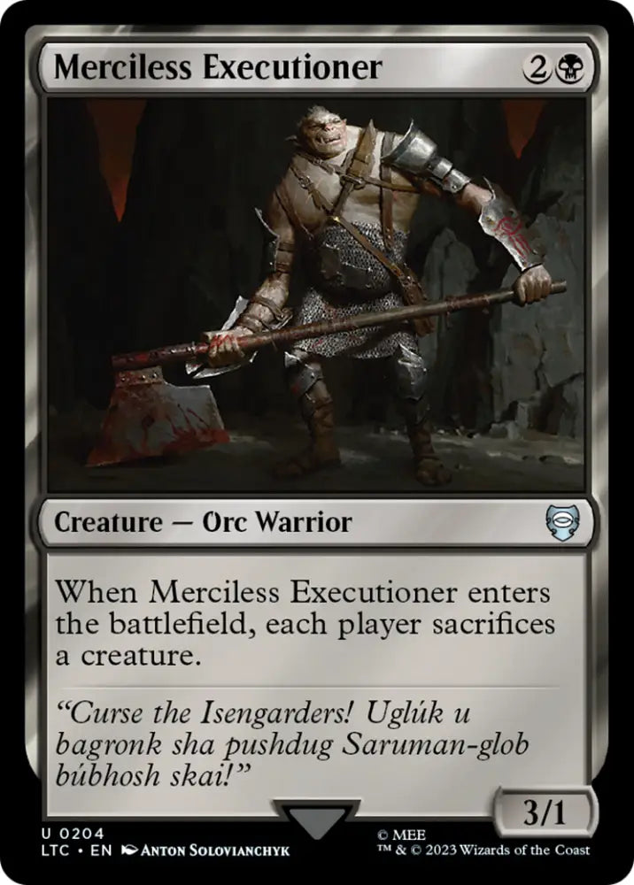 Merciless Executioner [The Lord of the Rings: Tales of Middle-Earth Commander] - MTG Single