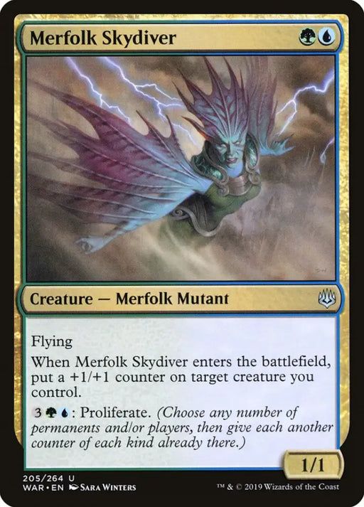 Merfolk Skydiver [War of the Spark] - MTG Single