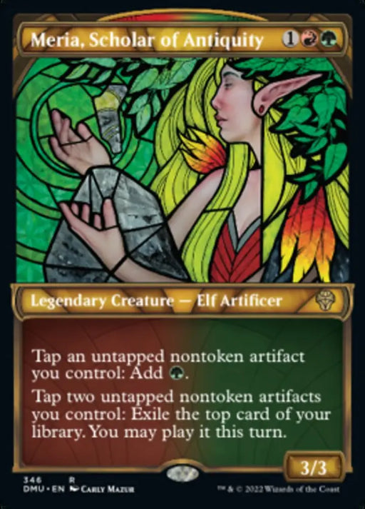 Meria Scholar of Antiquity (Showcase Textured) [Dominaria United] - MTG Single