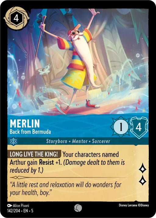 Merlin - Back from Bermuda (142/204) [Shimmering Skies] - Lorcana Single