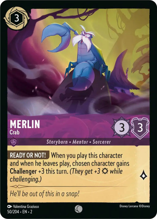 Merlin - Crab (50/204) [Rise of the Floodborn] - Lorcana Single