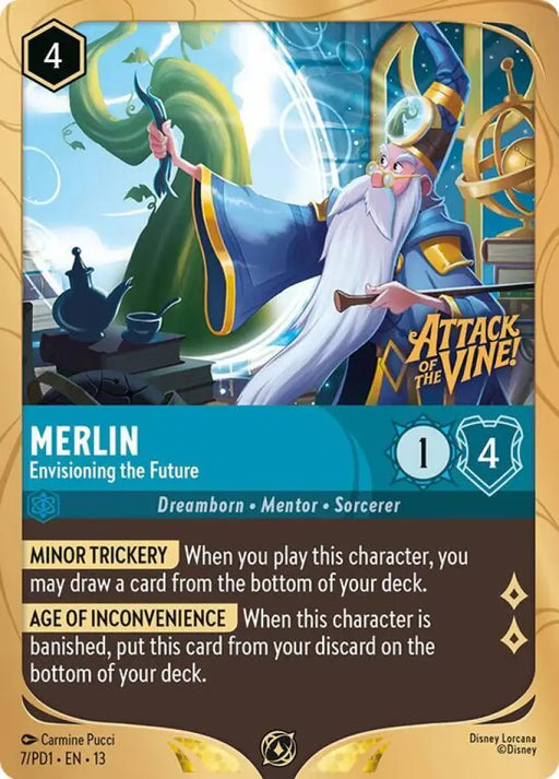 Merlin - Envisioning the Future (7) [Disney Lorcana Promo Cards]