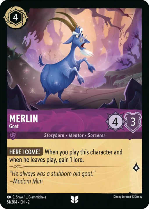 Merlin - Goat (51/204) [Rise of the Floodborn] - Lorcana Single