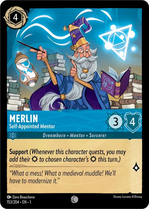 Merlin - Self-Appointed Mentor (153/204) [The First Chapter] - Lorcana Single