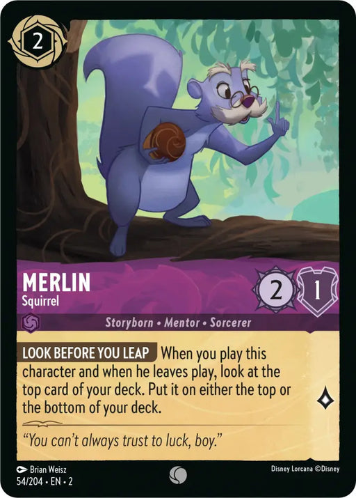 Merlin - Squirrel (54/204) [Rise of the Floodborn] - Lorcana Single
