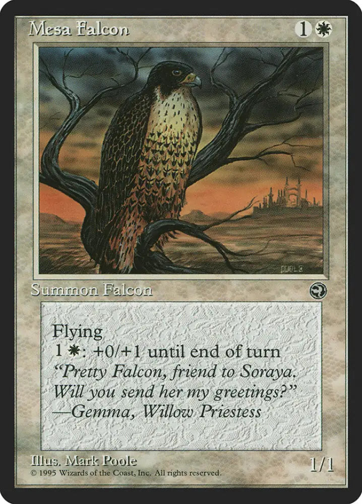 Mesa Falcon (Gemma Flavor Text) [Homelands] - MTG Single