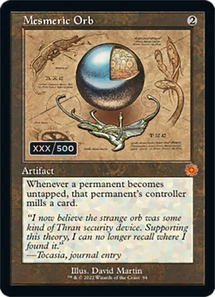 Mesmeric Orb (Retro Schematic) (Serialized) [The Brothers’ War Retro Artifacts] - MTG Single