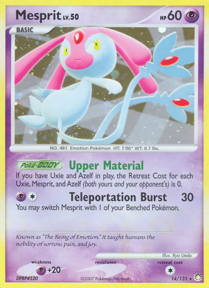 Mesprit (14/123) [Diamond & Pearl: Mysterious Treasures] - Pokemon Single