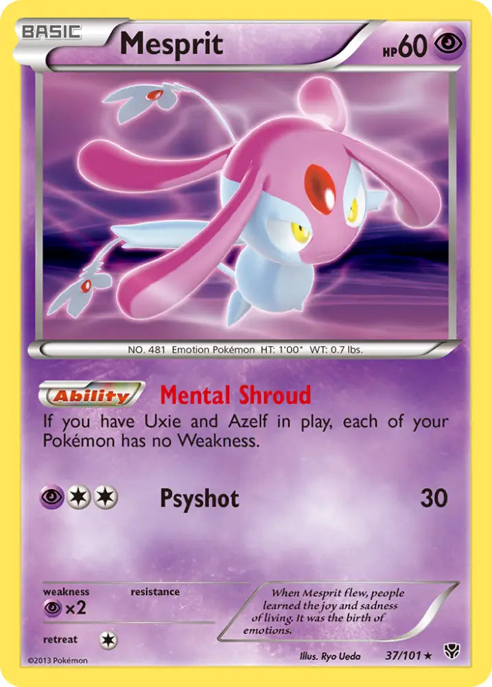 Mesprit (37/101) [Black & White: Plasma Blast] - Pokemon Single