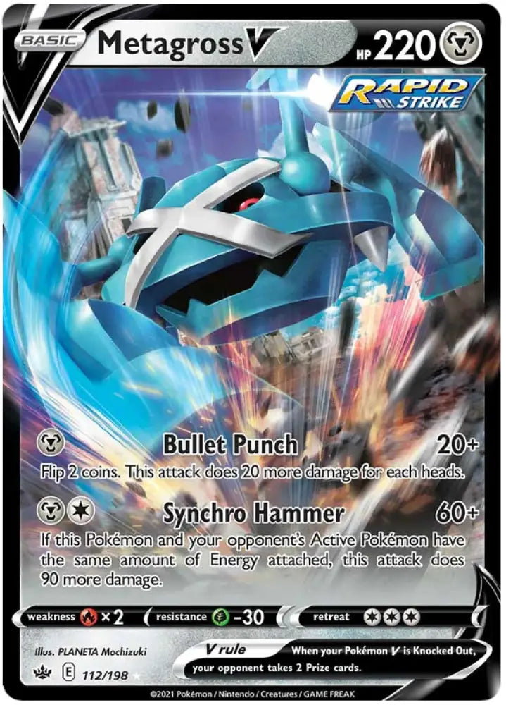Metagross V (112/198) [Sword & Shield: Chilling Reign] - Pokemon Single