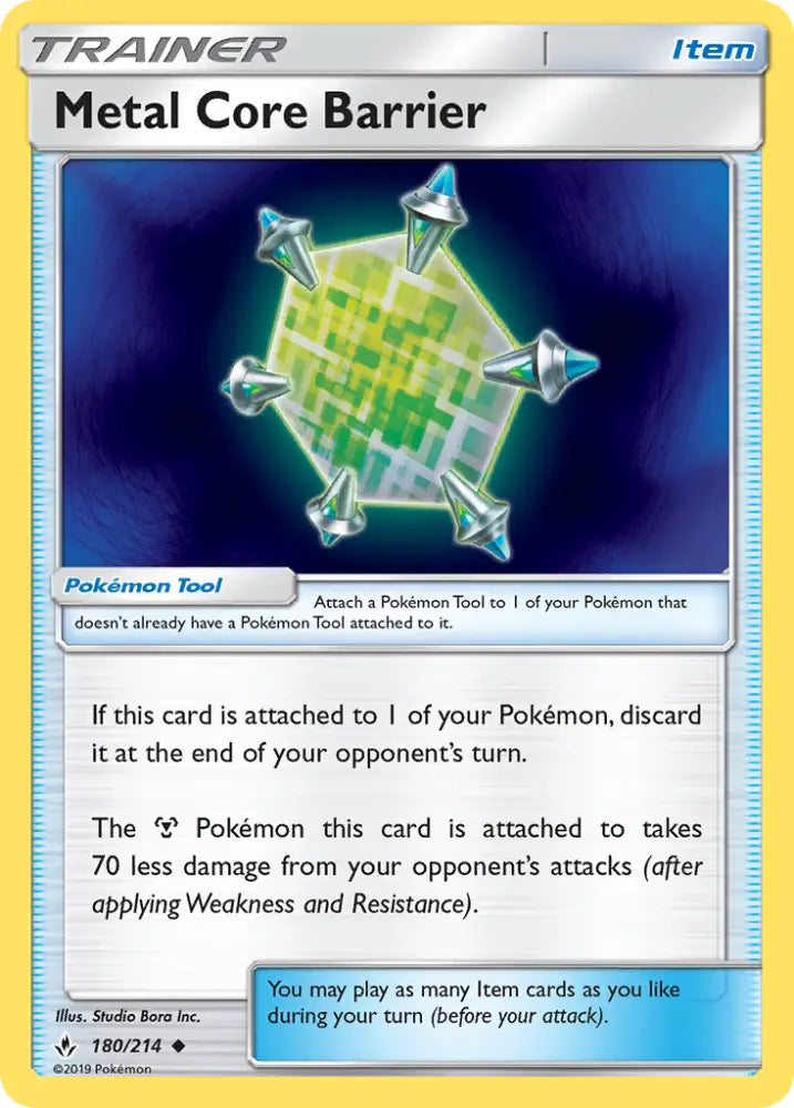 Metal Core Barrier (180/214) [Sun & Moon: Unbroken Bonds] - Pokemon Single
