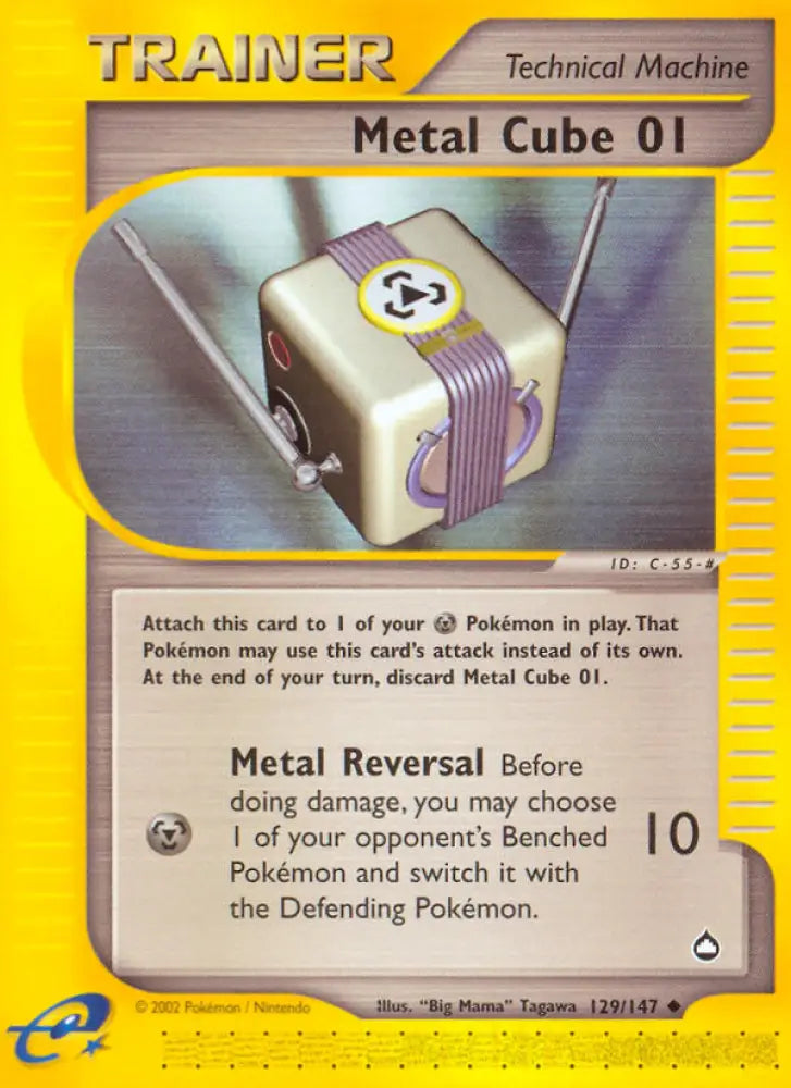 Metal Cube 01 (129/147) [Aquapolis] - Pokemon Single