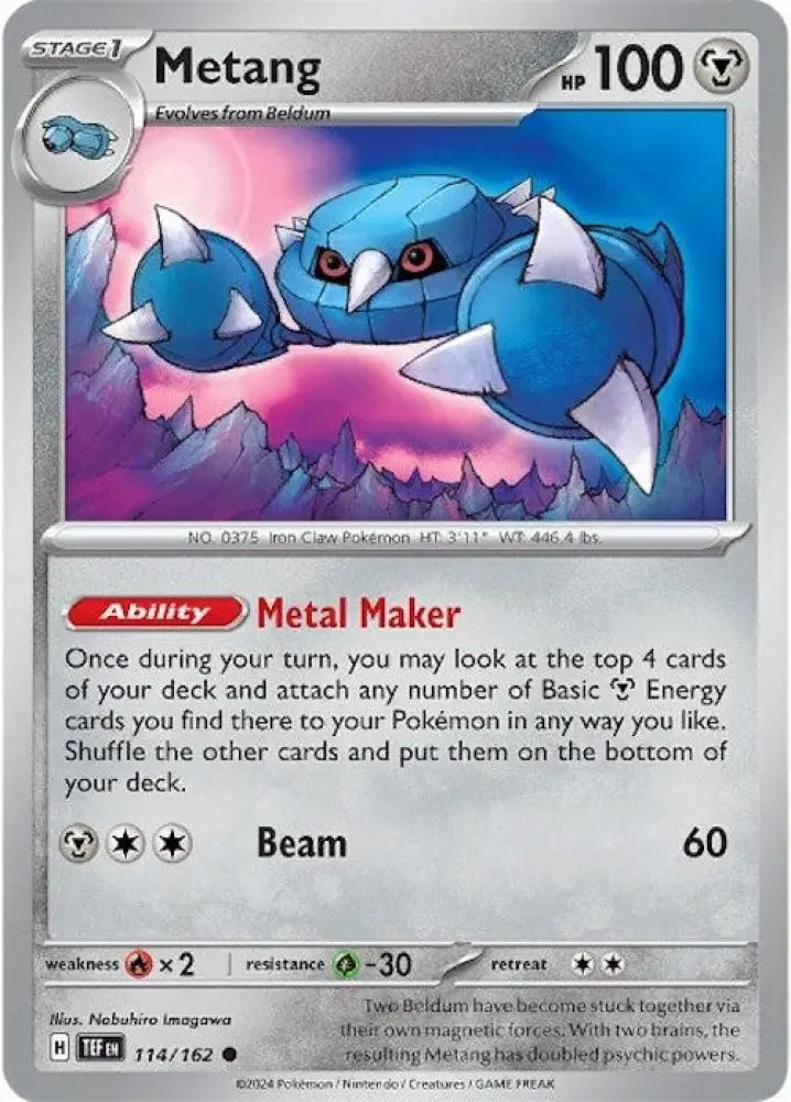 Metang (114/162) [Scarlet & Violet: Temporal Forces] - Pokemon Single