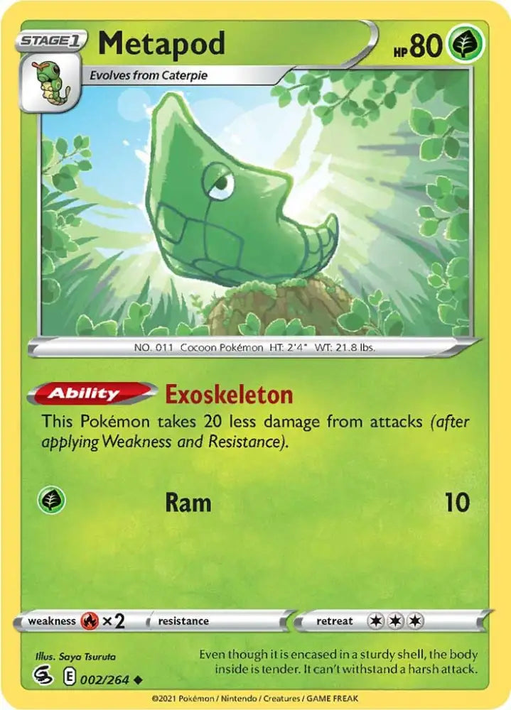 Metapod (002/264) [Sword & Shield: Fusion Strike] - Pokemon Single