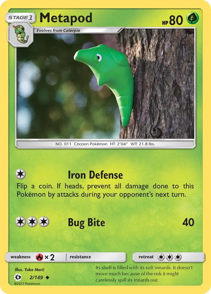 Metapod (2/149) [Sun & Moon: Base Set] - Pokemon Single