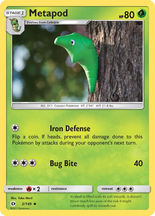 Metapod (2/149) [Sun & Moon: Base Set] - Pokemon Single