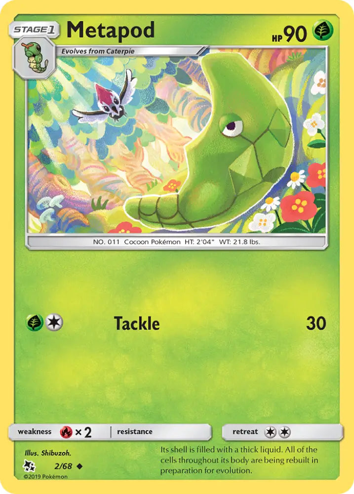 Metapod (2/68) [Sun & Moon: Hidden Fates] - Pokemon Single