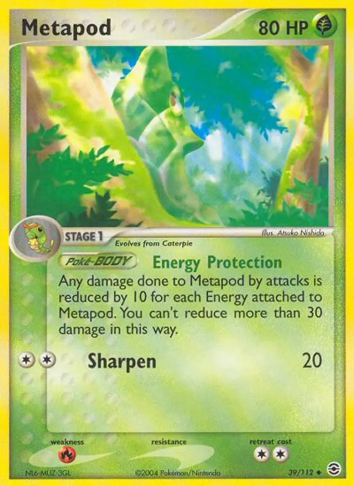 Metapod (39/112) [EX: FireRed & LeafGreen] - Pokemon Single