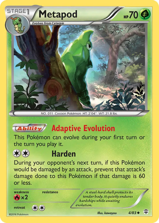 Metapod (4/83) [XY: Generations] - Pokemon Single