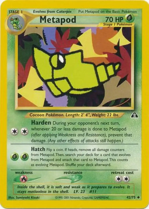 Metapod (42/75) [Neo Discovery Unlimited] - Pokemon Single