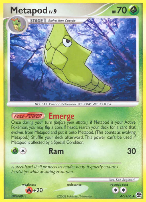 Metapod (47/106) [Diamond & Pearl: Great Encounters] - Pokemon Single