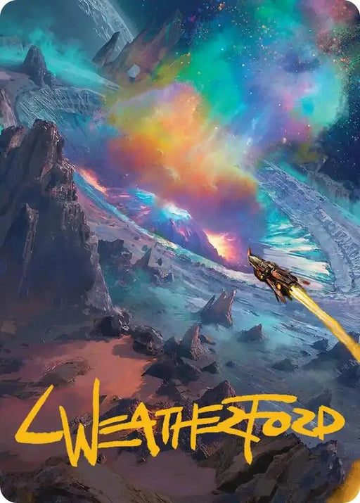 Meteor Crater Art Card (Gold-Stamped Signature) (45) [Edge of Eternities Art Series]