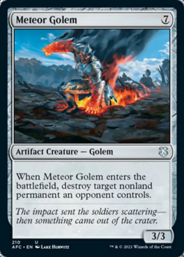 Meteor Golem [Dungeons & Dragons: Adventures in the Forgotten Realms Commander] - MTG Single
