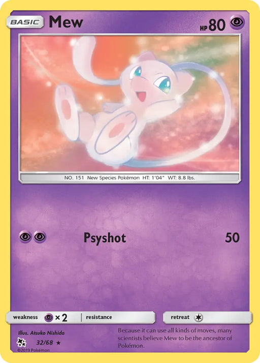 Mew (32/68) [Sun & Moon: Hidden Fates] - Pokemon Single
