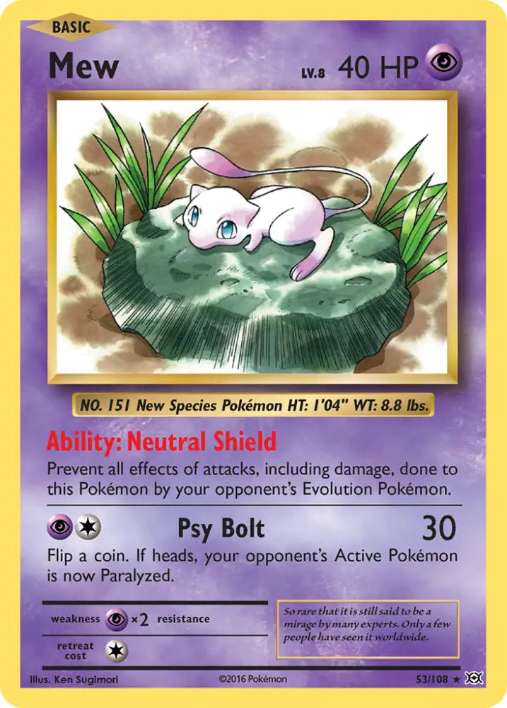 Mew (53/108) [XY: Evolutions] - Pokemon Single
