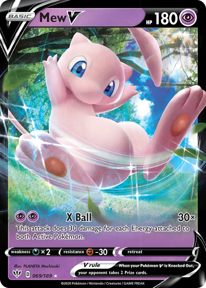 Mew V (069/189) [Sword & Shield: Darkness Ablaze] - Pokemon Single