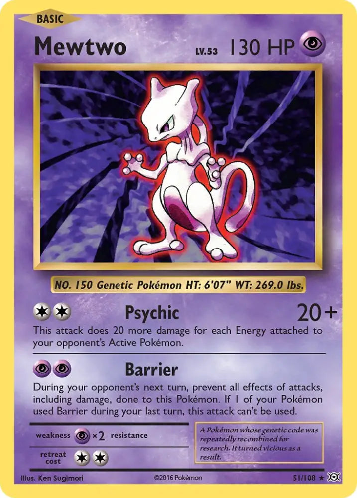 Mewtwo (51/108) (Theme Deck Exclusive) [XY: Evolutions] - Pokemon Single