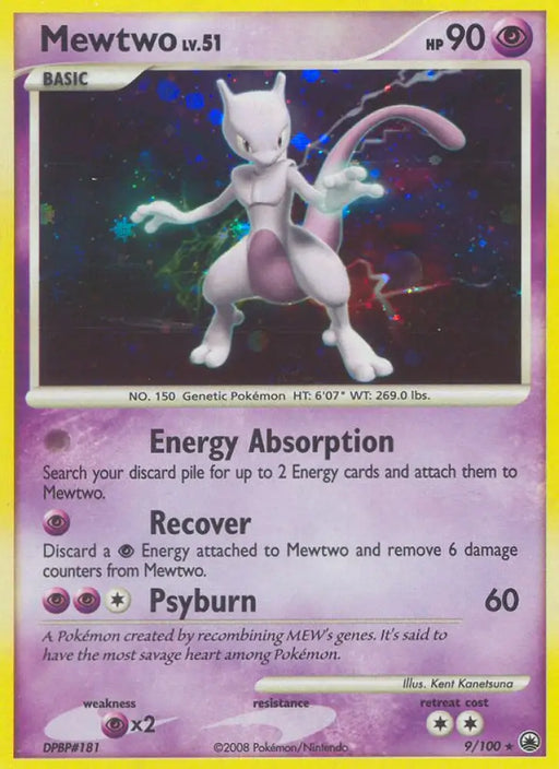 Mewtwo (9/100) [Diamond & Pearl: Majestic Dawn] - Pokemon Single