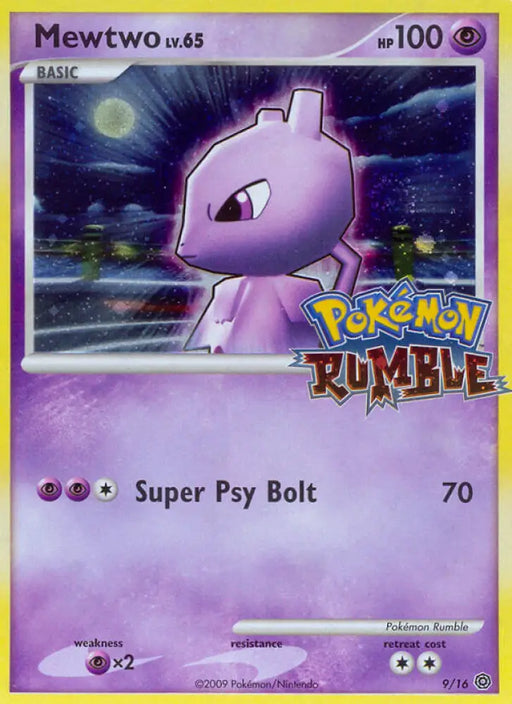 Mewtwo (9/16) [Pokémon Rumble] - Pokemon Single