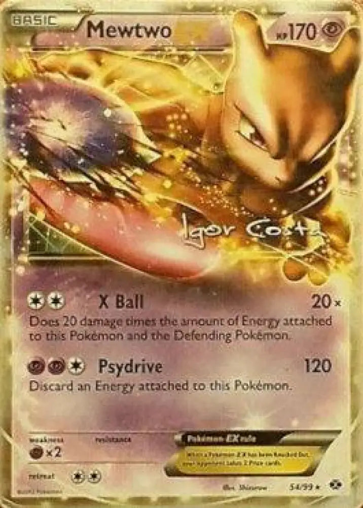 Mewtwo EX (54/99) (Pesadelo Prism - Igor Costa) [World Championships 2012] - Pokemon Single