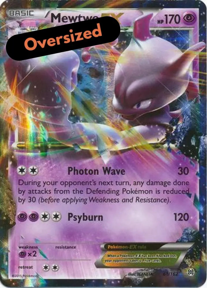 Mewtwo EX (61/162) (Jumbo Card) [XY: BREAKthrough] - Pokemon Single